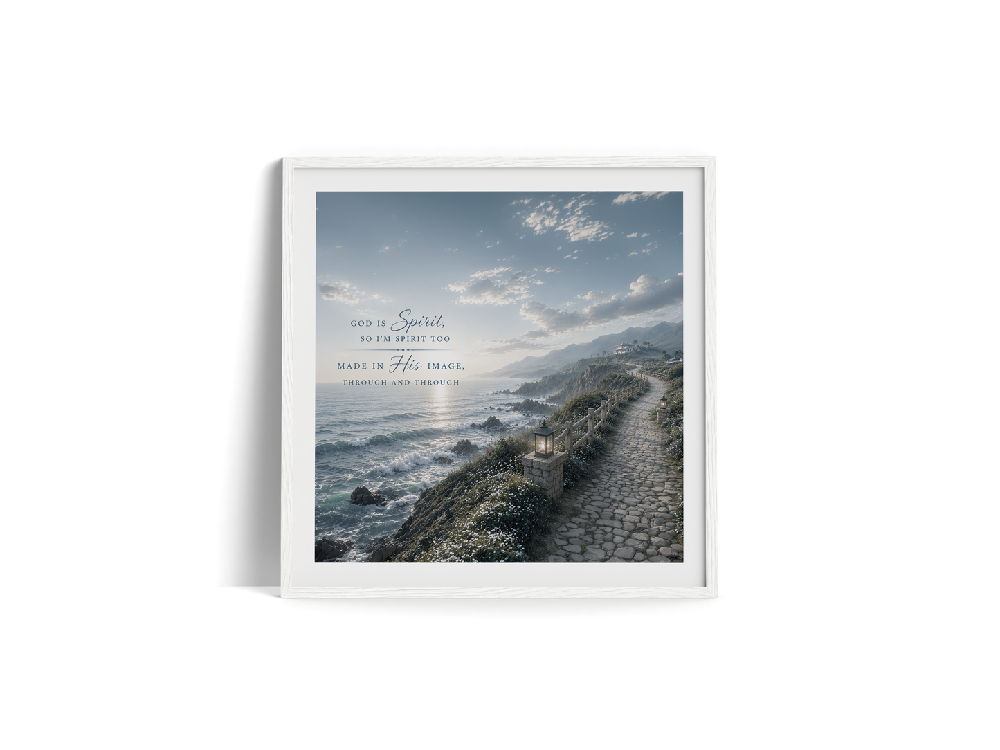 God is Spirit (Neutral) — Premium Wooden Framed Poster
