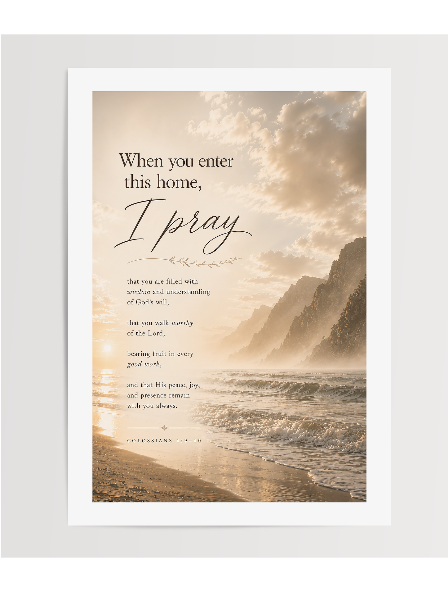 I Pray this For You Wall Art — Warm Coastal | Posters, Framed Posters and Canvases