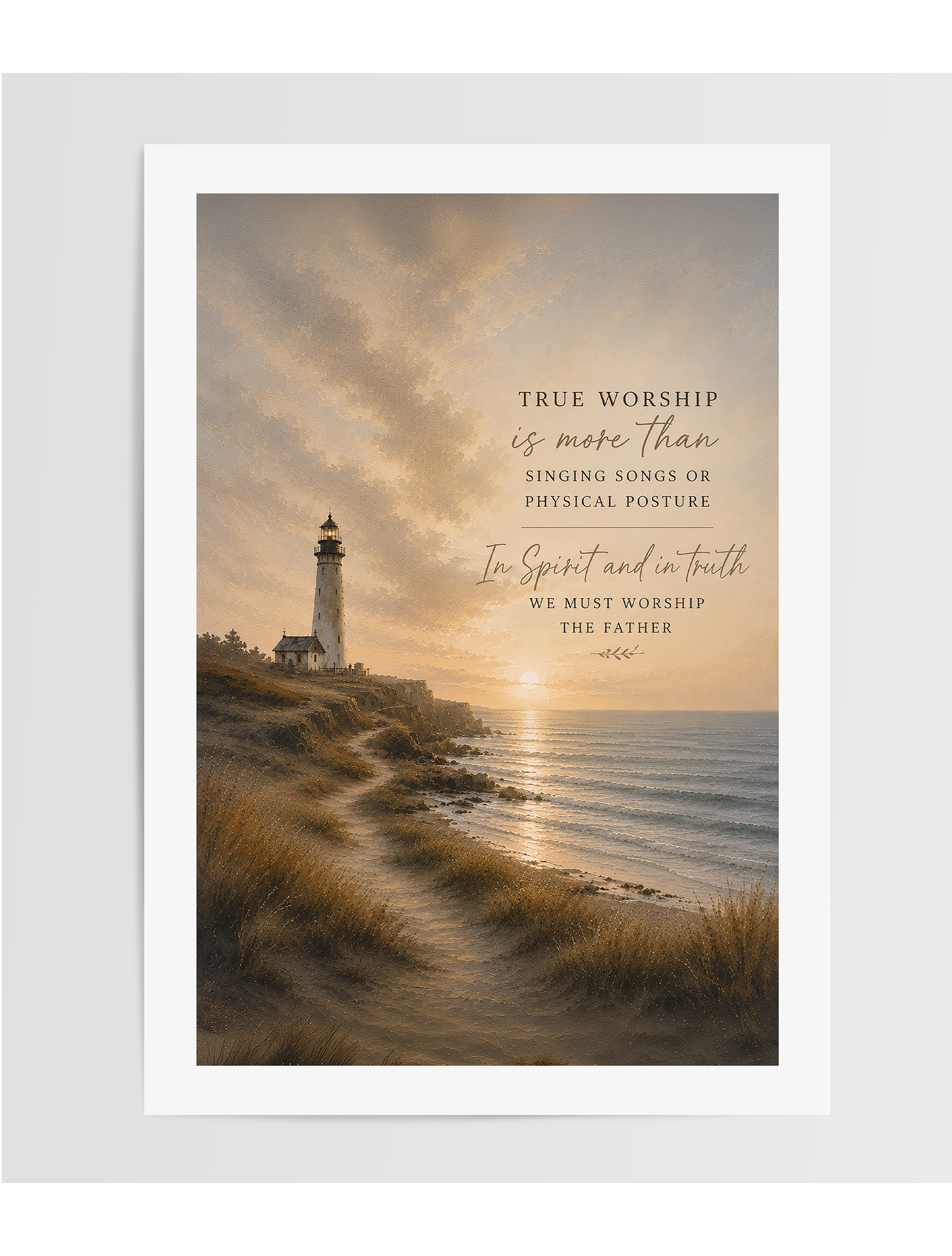 True Worship Lyrics Art — Lighthouse | Posters, Framed Posters and Canvases