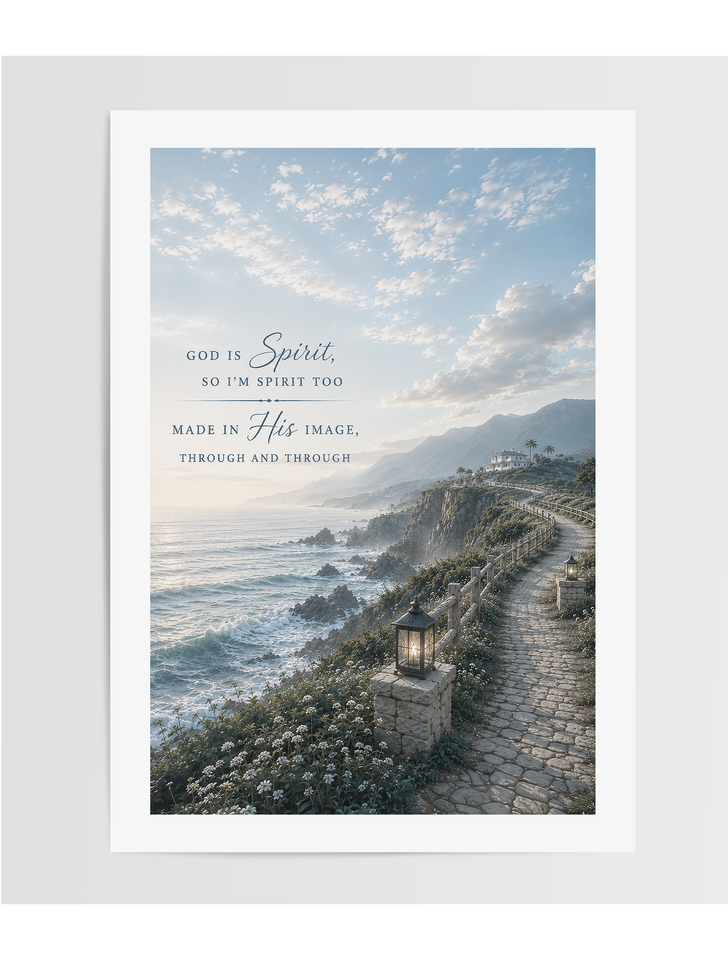 God is Spirit Wall Art - Coatal path | Posters, Framed Posters and Canvases