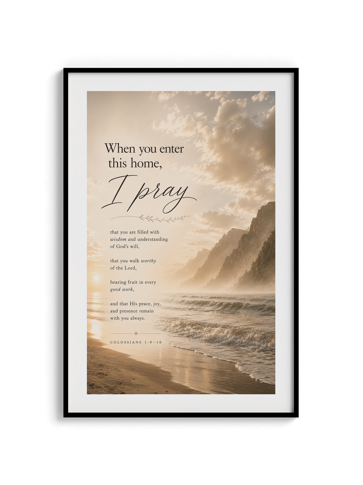 I Pray this For You Wall Art — Warm Coastal | Posters, Framed Posters and Canvases