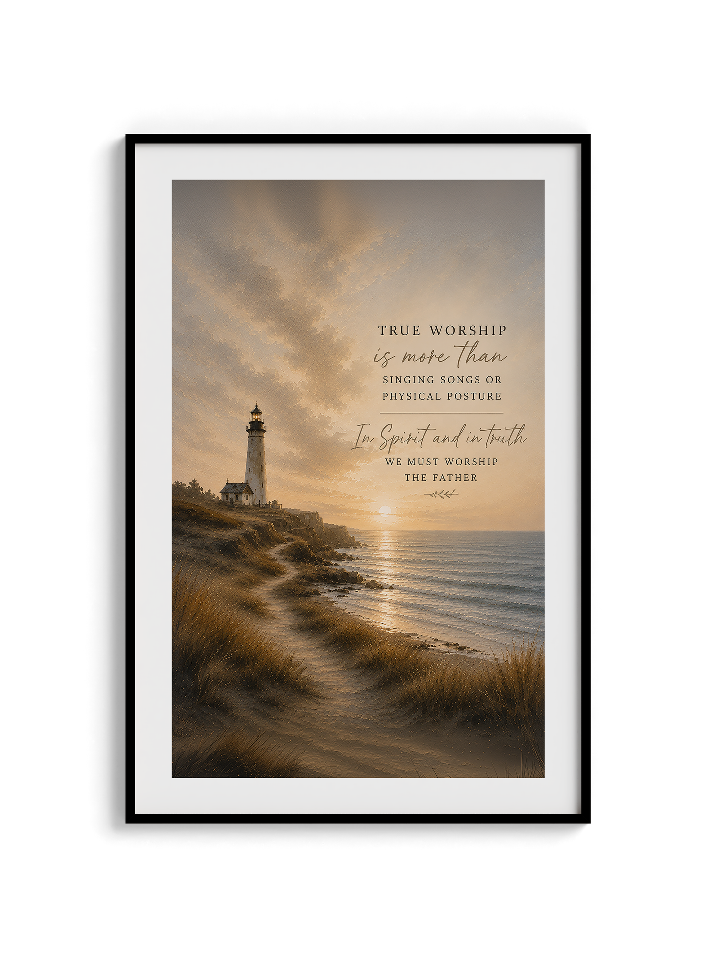 True Worship Lyrics Art — Lighthouse | Posters, Framed Posters and Canvases