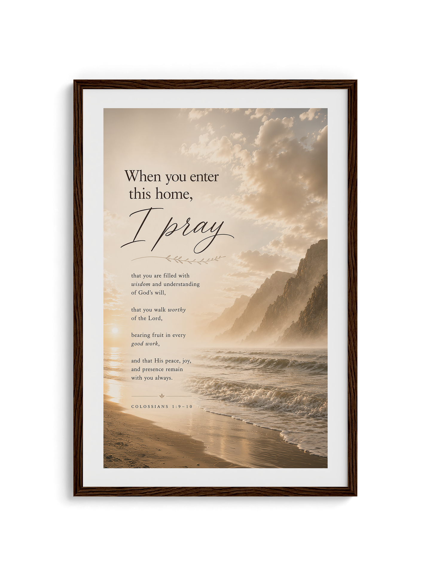 I Pray this For You Wall Art — Warm Coastal | Posters, Framed Posters and Canvases