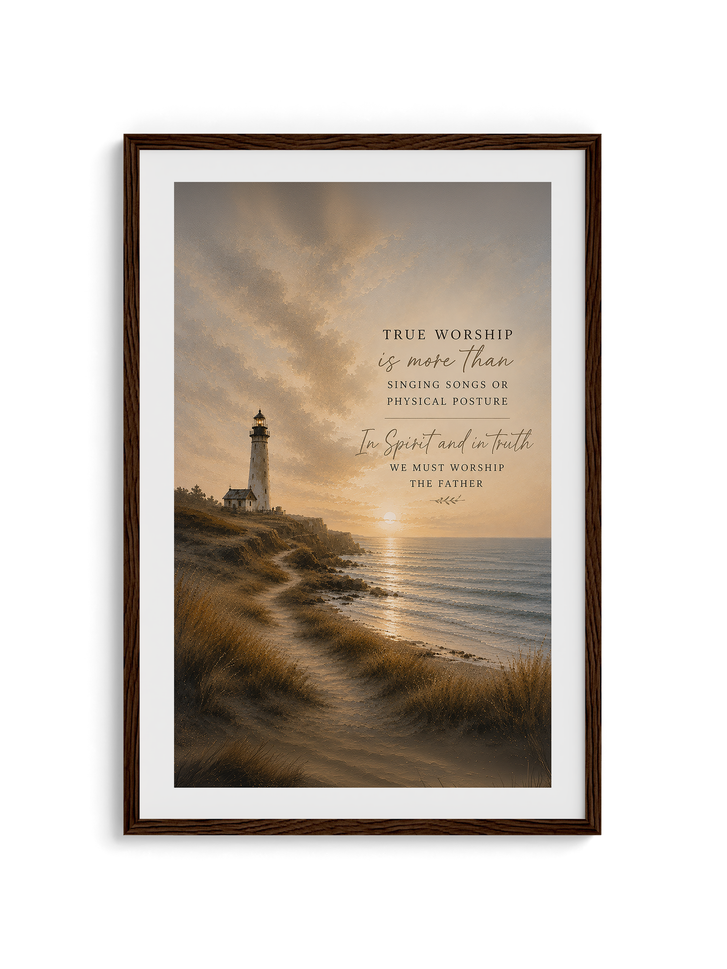 True Worship Lyrics Art — Lighthouse | Posters, Framed Posters and Canvases