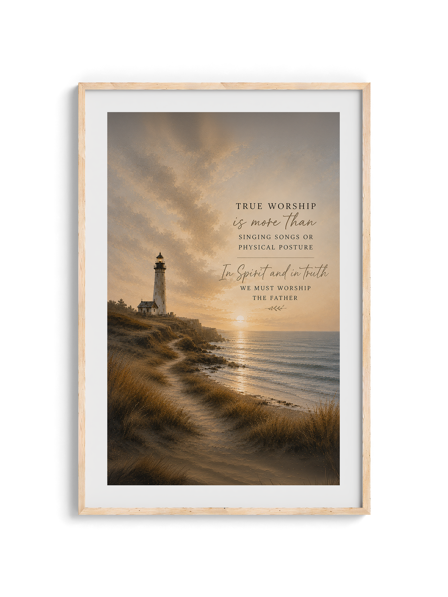 True Worship Lyrics Art — Lighthouse | Posters, Framed Posters and Canvases