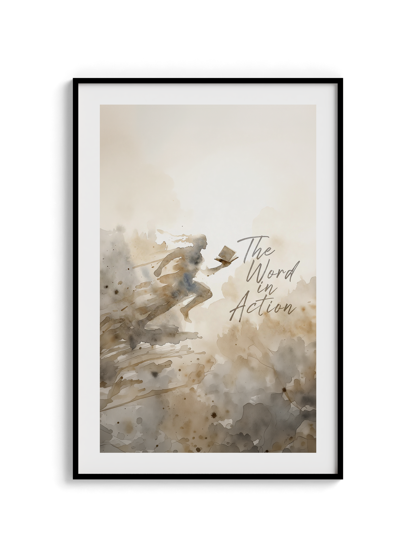 The Word in Action v2 — Premium Wooden Framed Poster