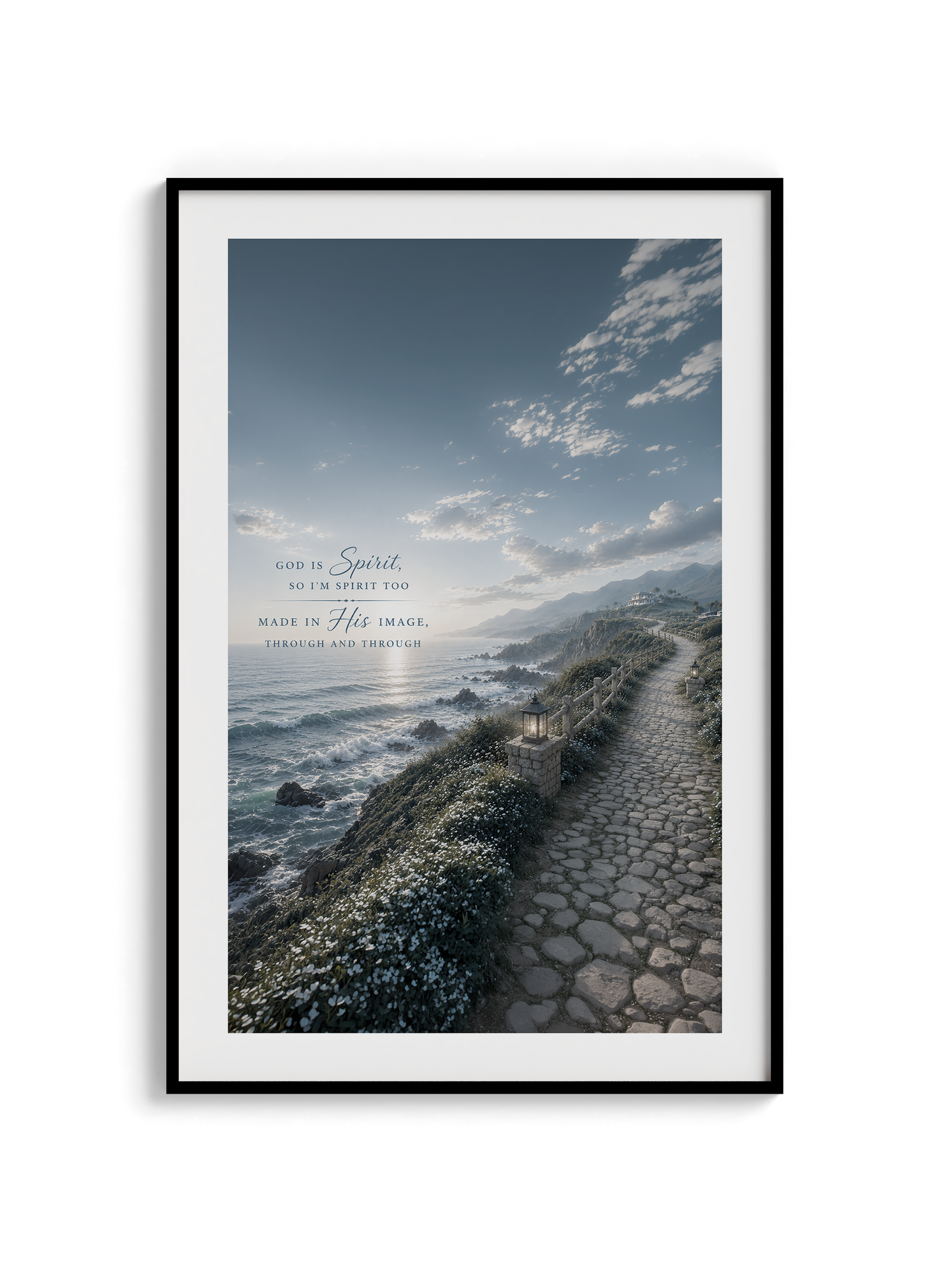 God is Spirit (Neutral) — Premium Wooden Framed Poster