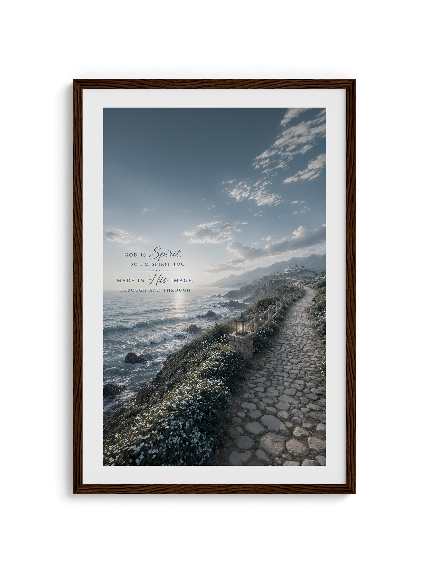 God is Spirit (Neutral) — Premium Wooden Framed Poster