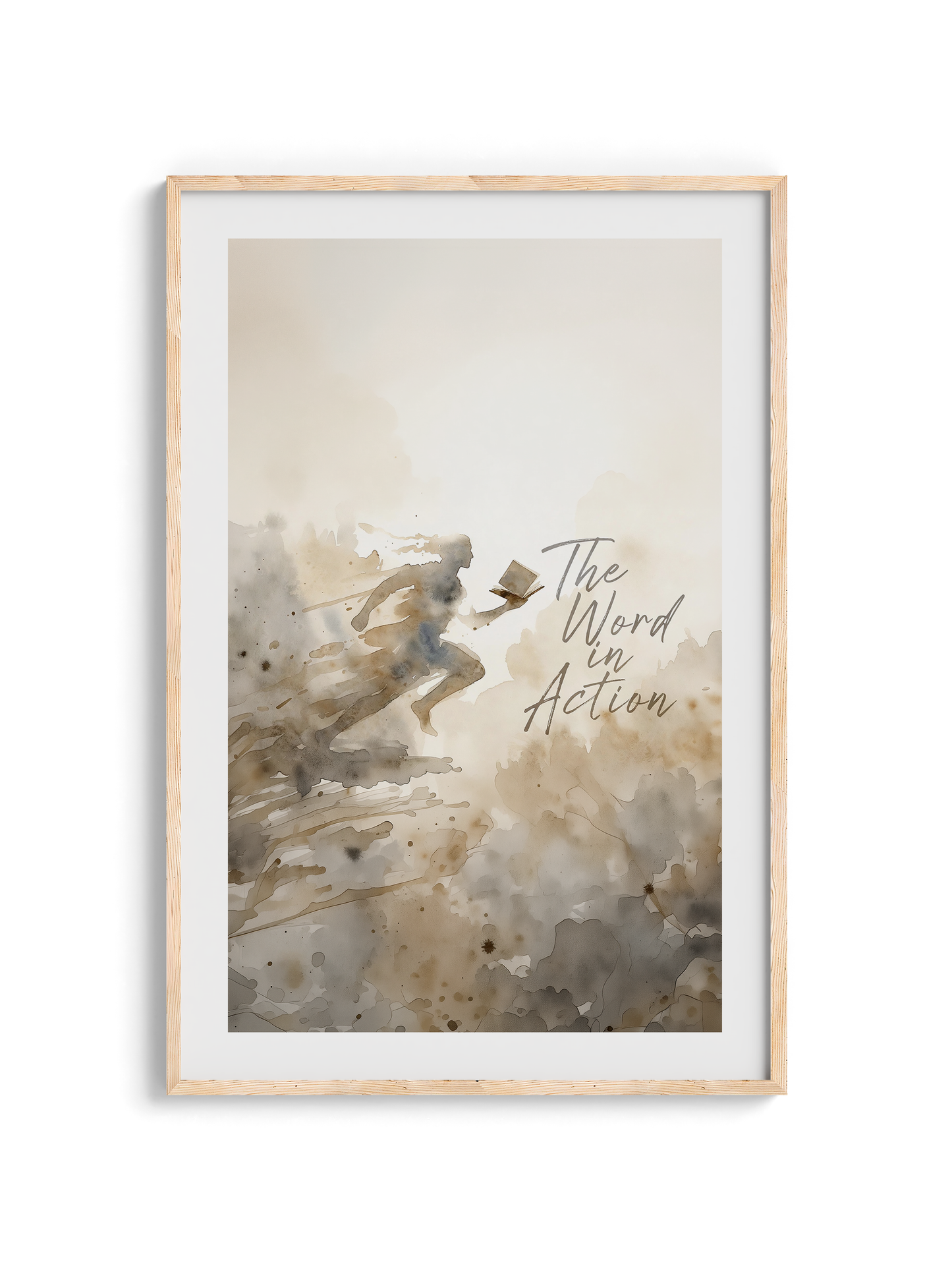 The Word in Action v2 — Premium Wooden Framed Poster
