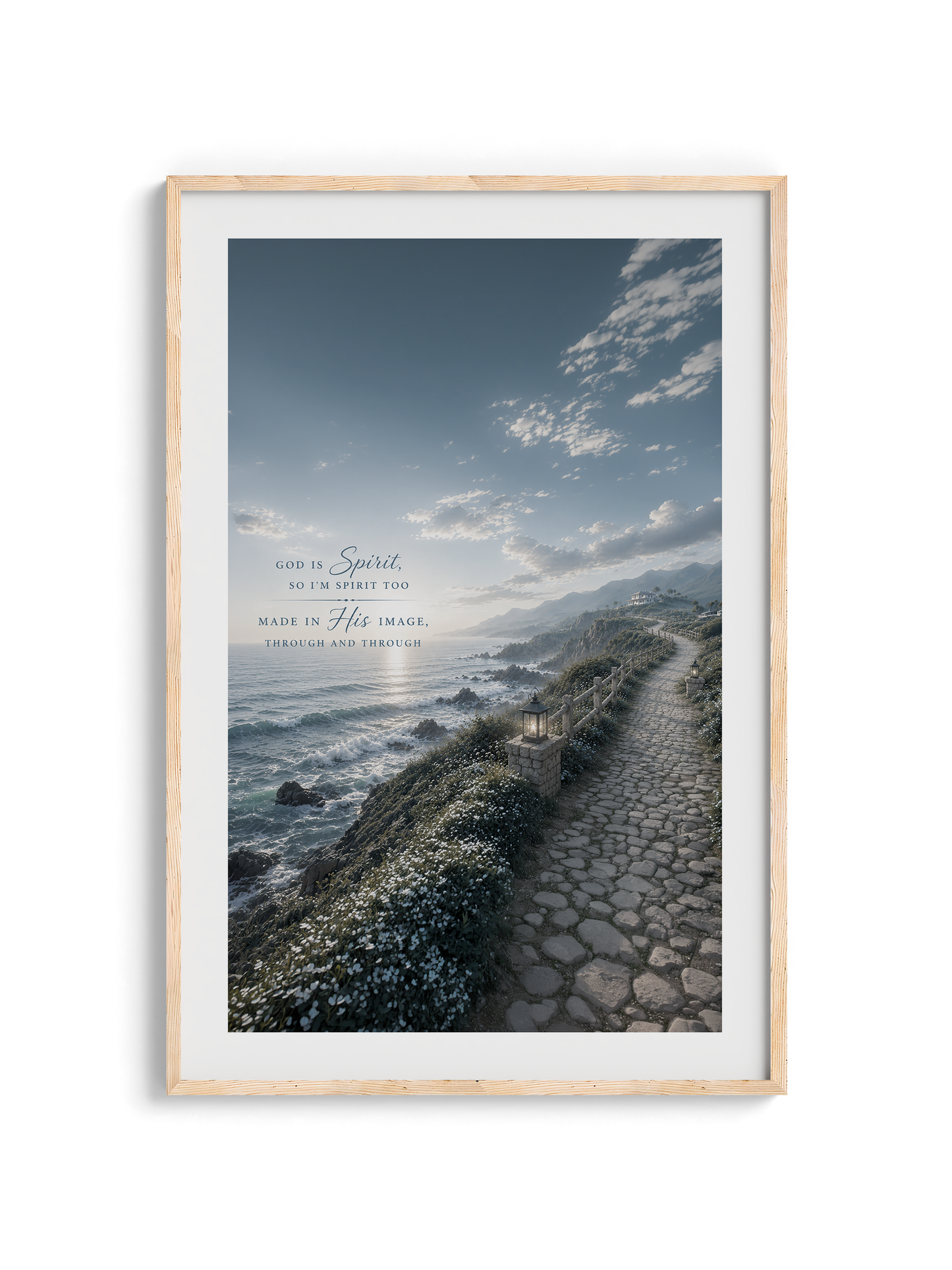 God is Spirit (Neutral) — Premium Wooden Framed Poster
