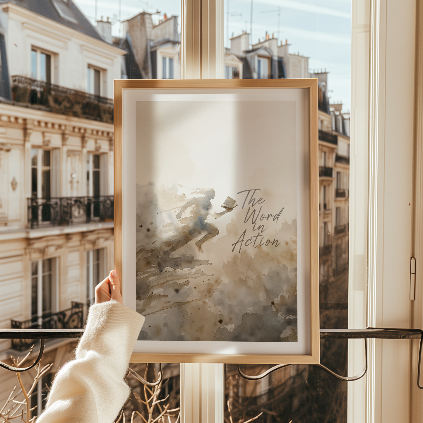 The Word in Action v2 — Premium Wooden Framed Poster