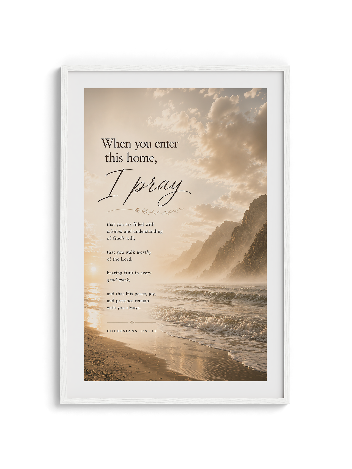 I Pray this For You Wall Art — Warm Coastal | Posters, Framed Posters and Canvases