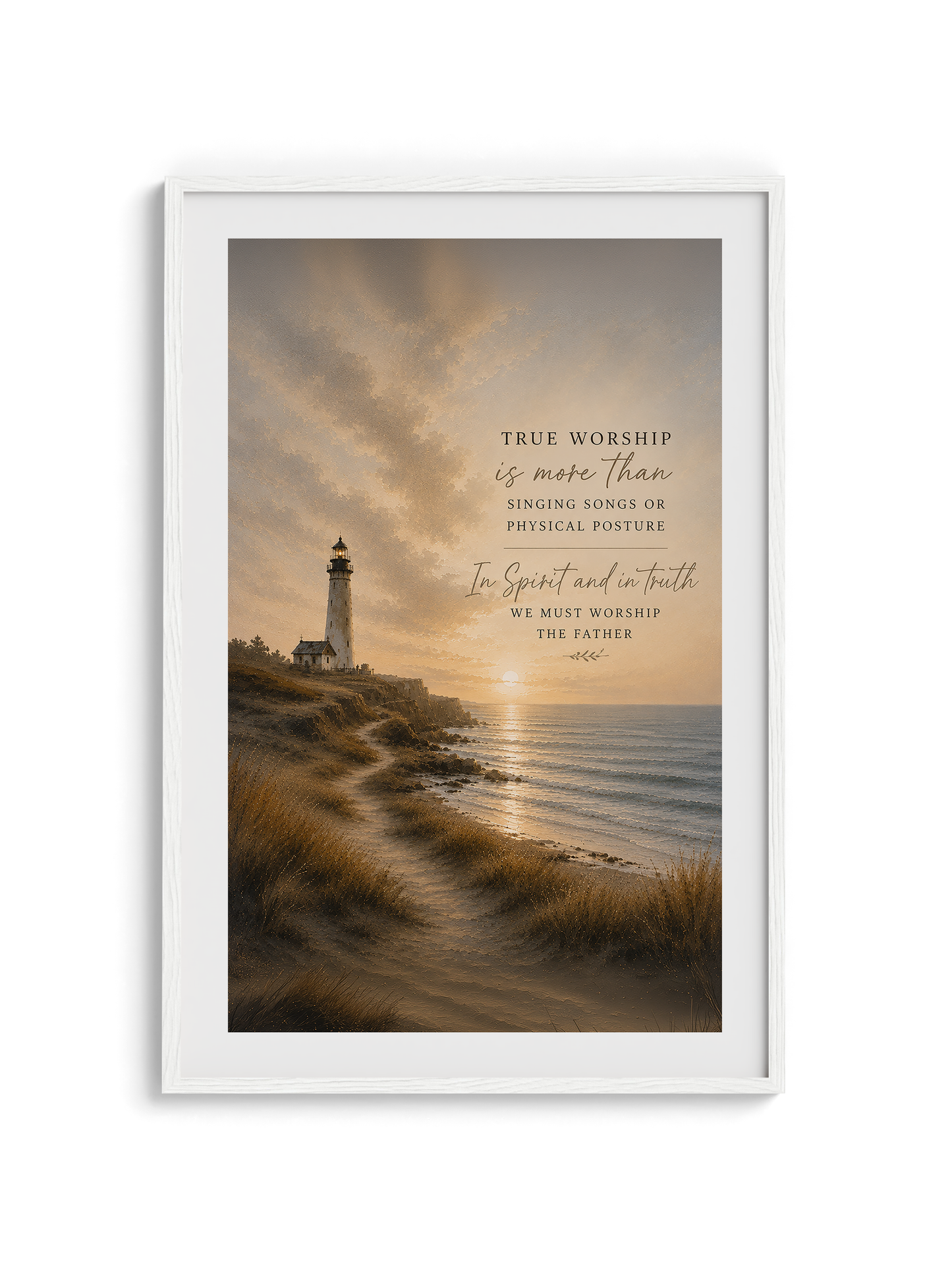True Worship Lyrics Art — Lighthouse | Posters, Framed Posters and Canvases
