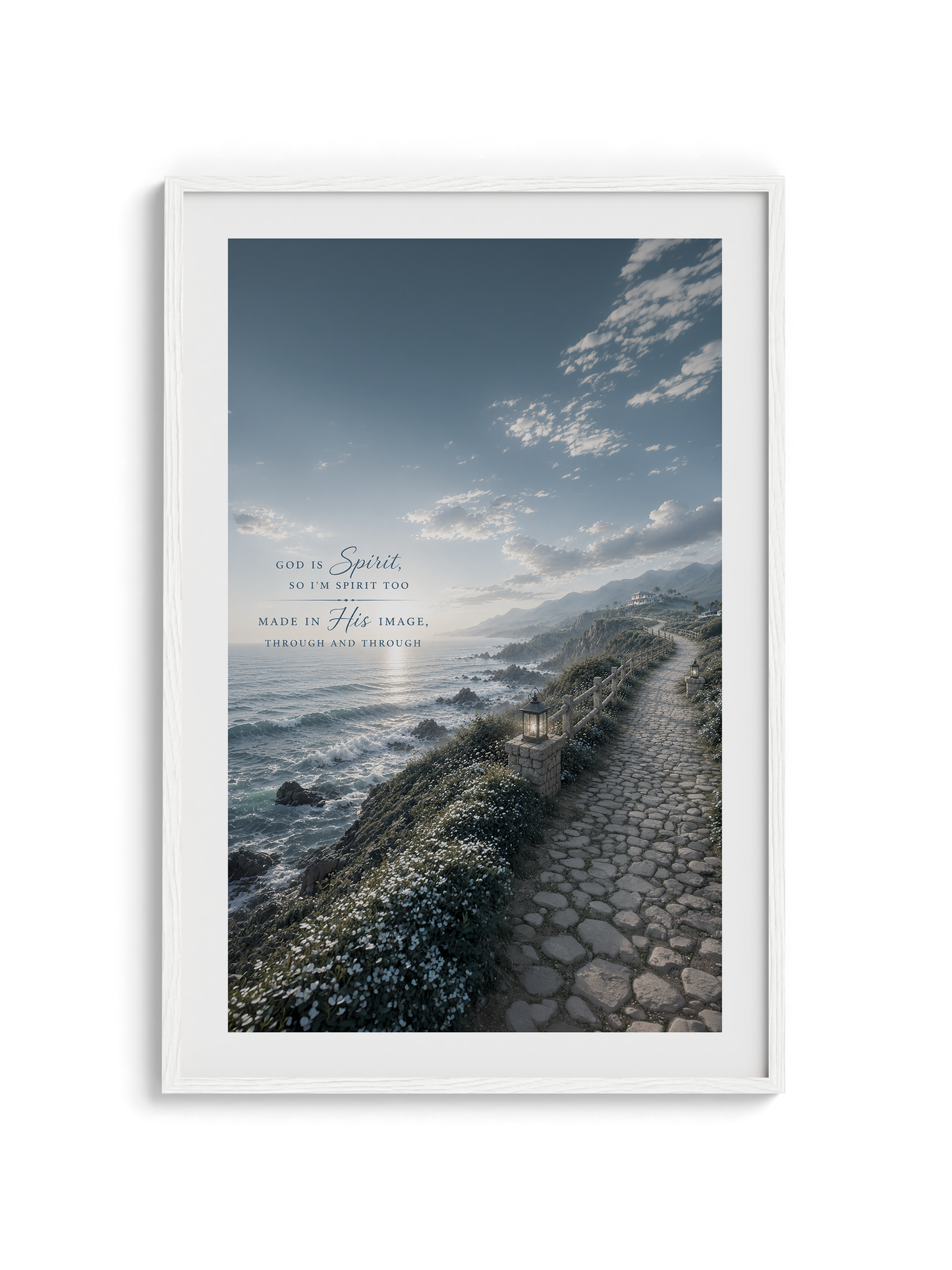 God is Spirit (Neutral) — Premium Wooden Framed Poster